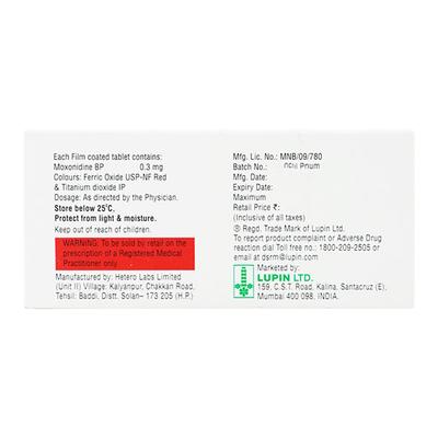 Moxocard 0.3mg Tablet 10'S - Hypertension-Cen