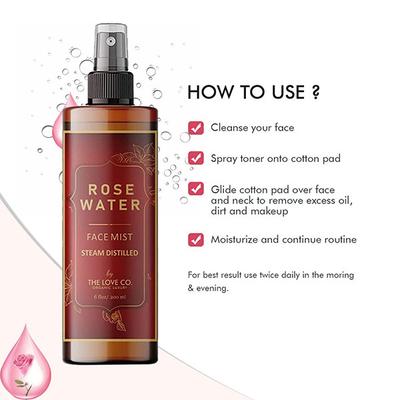 The Love Co. Face Mist - Rose Water 200 ml - Face Mists