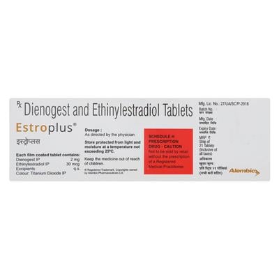 ESTRO PLUS Tablet 21's - Contraception-Ora