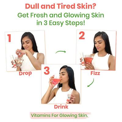 GlowGlutathione 2 In 1 Japanese L glutathione plus Vitamin C Tablets Strawberry Lemon Flavour 4's - General Health