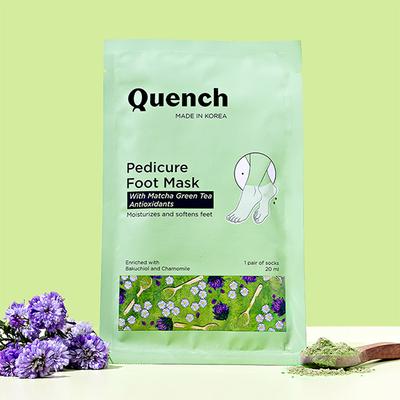 Quench Botanics Pedicure Foot Mask (with Matcha Green Tea) 1's - Masks & Peels