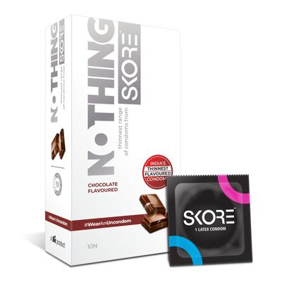 Skore Nothing Condoms - Chocolate 10's - Plain/Flavoured Condoms