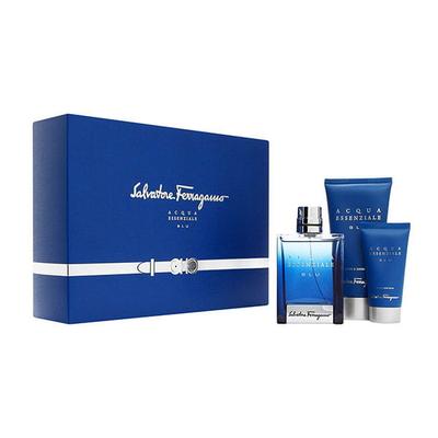 Salvatore Ferragamo Acqua Essenziale Blu Set (Eau de Toilette100ml + Shampoo and Shower Gel 50ml + After Shave Balm 50ml) 200 ml - Shampoos