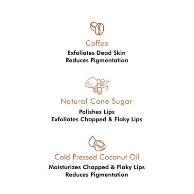 mCaffeine Coffee Lip Scrub 12 gm - Lip Scrubs