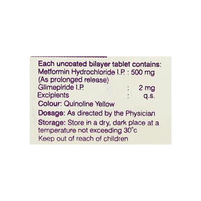 Glimifix M 2mg/500mg Tablet 10'S - Diabetes-Ant