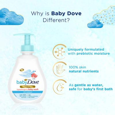 Baby Dove Rich Moisture Hypoallergenic Body Wash 200 ml - Creams, Lotions & Oils