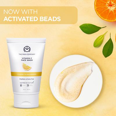 The Man Company Vitamin C & Niacinamide Brightend Evens Tone Face Wash 100ml - Face Wash & Cleansers