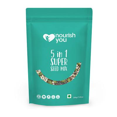Nourish You 5 in 1 Super Seed Mix 200 gm - Nutritional Bars