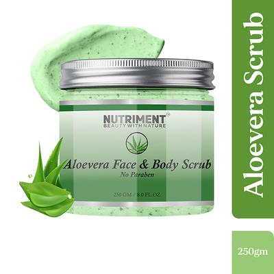 Nutriment Aloevera Scrub All Skin Type 250 gm - Scrubs & Exfoliants