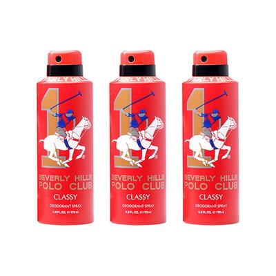 Beverly Hills Polo Club Classy Men Deo No.1 Trio Pack + Evoking Gardenia No.1 Women Body Mist Set 1's - Deodorants/Roll-Ons