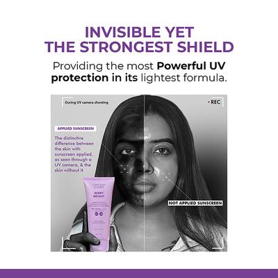 Conscious Chemist Berry Bright Sunscreen SPF 50 PA ++++ UVA/UVB Light weight Non-Greasy 20 g - Face Sunscreen