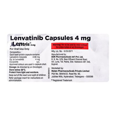LENTRIS 4 Capsule 10's - Cancer Oncology-Tar