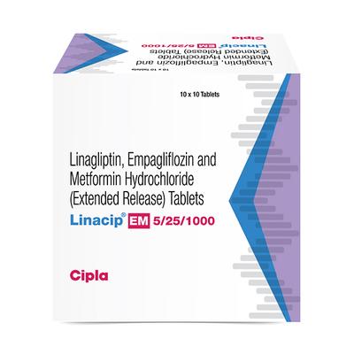 LINACIP EM 5/25/1000 Tablet 10's - Diabetes-Ant