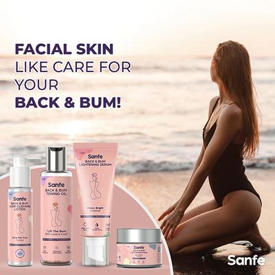 Sanfe Back & Bum Lightening Mask Cream - Aloe Vera & Peach Extrats 100 gm - Masks & Peels