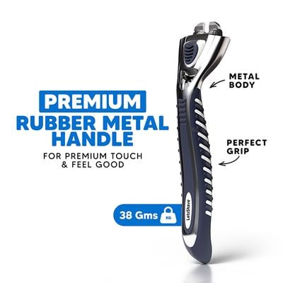 Letsshave Trial Pack For Men With Shave Foam (Razor With 3 Premium Blades)+Shave Foam 1's - Razors & Cartridges