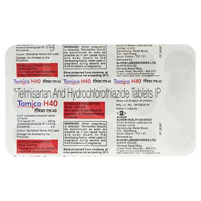 TAMICA H 40 Tablet 15's - Hypertension-Ang