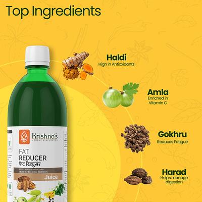 Krishna's Herbal & Ayurveda Fat Reducer Juice 1000 ml - Ayurvedic Juices