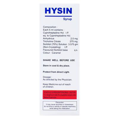 Hysin Syrup 200ml - Appetite-App