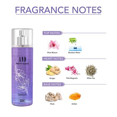 And Crafted By Ajmal Pretty Vogue Fragrance Mist 200 Ml - Body Mist/Spray
