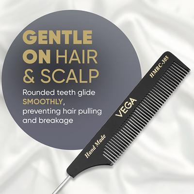 Vega Tail Comb (Steel Pin) (HMBC - 305) 18 gm - Hair Combs