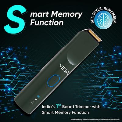 Vega Smartone S3 Beard Trimmer for Men, 160 Mins Runtime, IPx7 Waterproof, 40 Length Setting (VHTH-36) 264 gm - Trimmers