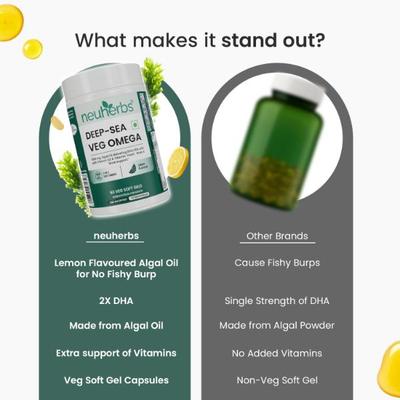 Neuherbs Deep-Sea Veg Omega Softgels 60's - Omega Fish Oil Fatty Acids