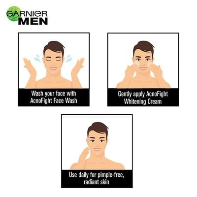 Garnier Men Acnofight Pimple Clearing Brightening Moisturiser 45 gm - Face Creams