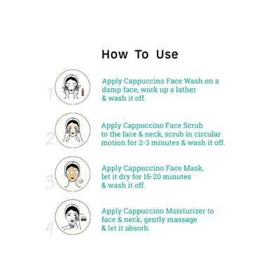 mCaffeine Complete Cappuccino Coffee Routine for Acne Control with Vitamin E m 300 gm - Scrubs & Exfoliants
