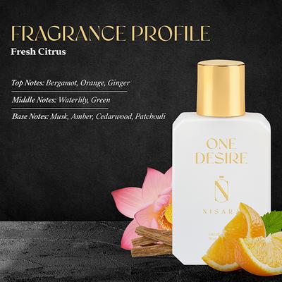 Nisara One Desire Perfume Long-Lasting Citrus Aromatic Unisex Eau de Parfum 50 ml - Perfumes (Edt/Edp)