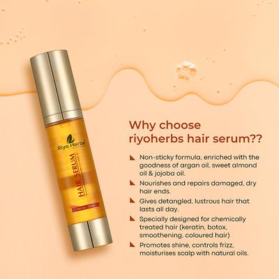 Riyo Herbs Hair Serum with Argan Oil Almond Oil & Jojoba Oil 50 ml - Hair Serums