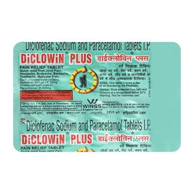 Diclowin Plus Tablet 10'S - Pain relief-Nsa