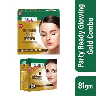 Nature's Essence Party Ready Glowing Gold Combo 81 gm - Facial Kits