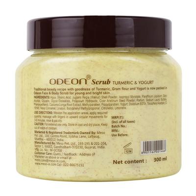 Odeon Turmeric & Yogurt Face And Body Scrub 300 ml - Scrubs & Exfoliants