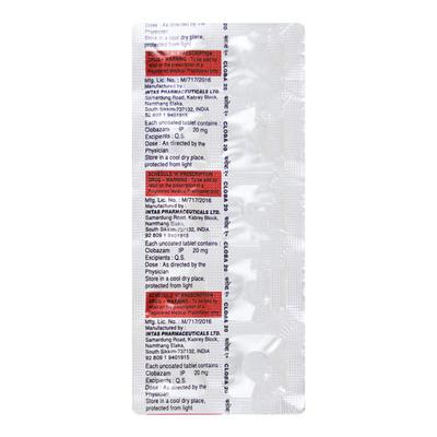 Cloba 20mg Tablet 10'S - Anxiety-Anx