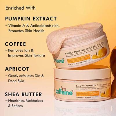 Mcaffeine Smoky Pumpkin Spice Body Scrub 175 gm - Scrubs & Exfoliants