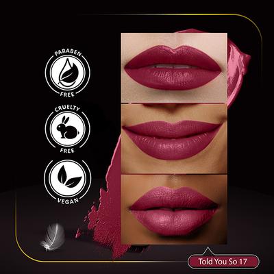 Faces Canada Comfy Matte Creme Lipstick - Told You So 17, Hydratingh Comfort Long Stay 4.2gm - Lipsticks
