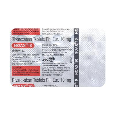 NOAX 10 Tablet 15's - Blood Clot-Ant