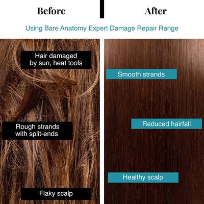 Bare Anatomy Damage Repair Shampoo + Hair Mask + Serum Kit (250ml + 250gm + 50ml) 1's - Shampoos