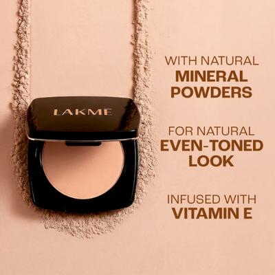 Lakme Forever Matte Compact, Smooth Finish, Lasts for 12 Hrs, Even Toned Look, Shell, 9 gm - Compact Powder