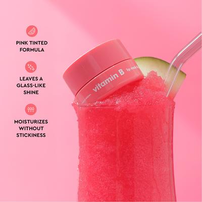 The Face Shop Vitamin B Tinted Overnight Lip Balm with Watermelon, Shea Butter for Soft, Pink Lips 7 gm - Lip Balms
