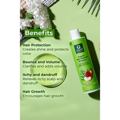 Organic Harvest Apple Cider Vinegar & Tea Tree Oil Anti Dandruff Shampoo, Sulphate And Free Shampoo 250ml - Shampoos