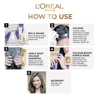 L'Oreal Paris Excellence Fashion Highlights Hair Color,with Color-Boost Technology 6.34 Intense Golden Auburn 172ml - Crème