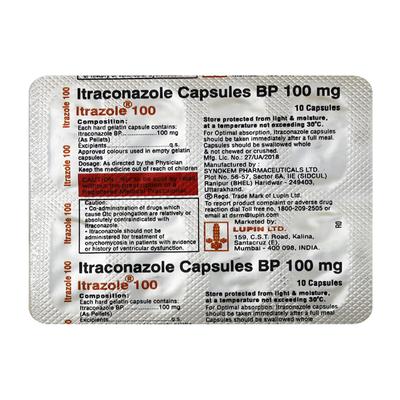 ITRAZOLE 100mg Capsule 10's - Fungal Infections-Anf
