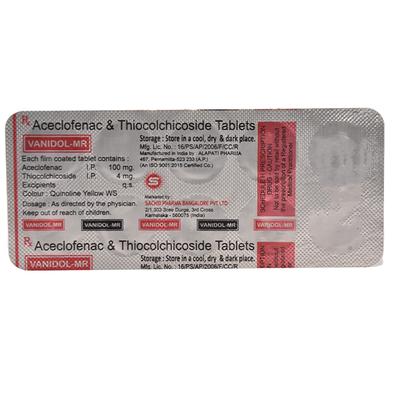 VANIDOL MR Tablet 10's - Pain relief-Nsa