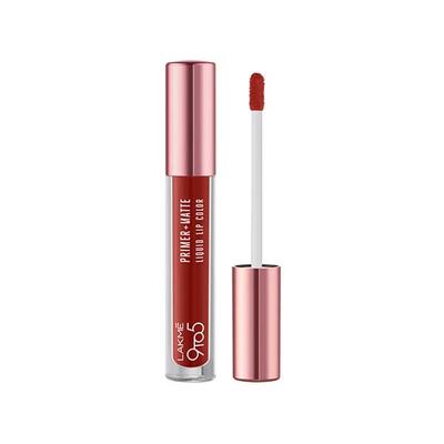 Lakme 9to5 P+M Liquid Lip Color MR5 Rustic Red 4.2 ml - Liquid Lipsticks