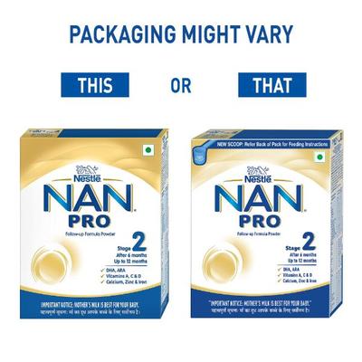 Nestle Nan Pro 2 (6 Months+) Powder 400 gm (Refill Pack) - Baby And Infant Supplements