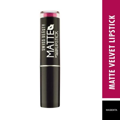 Swiss Beauty Smooth Velvet Matte Lipstick - (Magenta) 3.2 gm - Lipsticks
