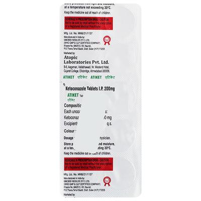 ATIKET 200mg Tablet 10's - Fungal Infections-Anf