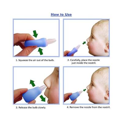 Beebaby Nose Cleaner with Silicone Nozzle Blue, 3 Months+ 1's - Baby Skin Care