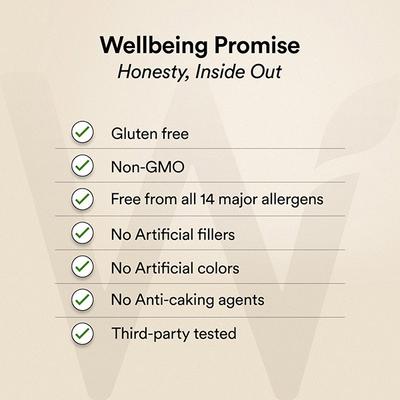 Wellbeing Nutrition Glow Korean Marine Collagen Peptides with Type I and lii - Pina Colada Flavor 250 gm - Multi-Vitamins